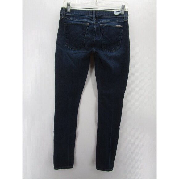 Hudson Jeans 26 Krista Super Skinny Grunge Denim Ripped Logo Stretch - Picture 8 of 14